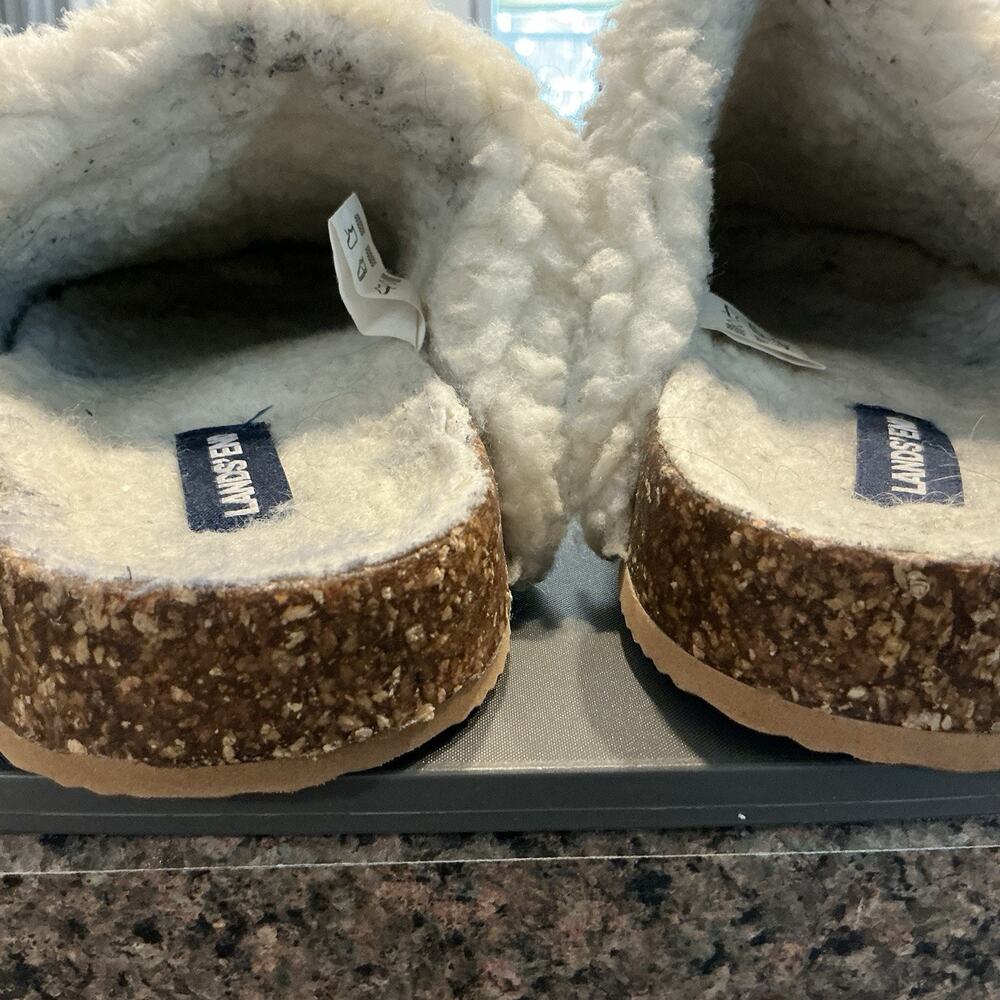 Lands End Slippers/Clogs Blue Felt w/ 5‎ Good Dogs, Size 7B - Picture 7 of 8